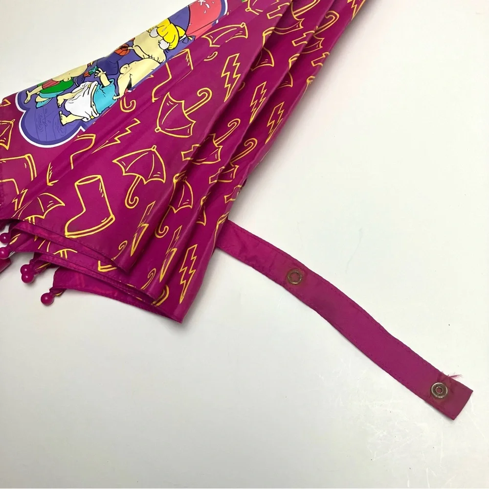 90s Vintage Rugrats Kids Umbrella 1998 Viacom Pink Parapluie Les Razmoket - Picture 15 of 17